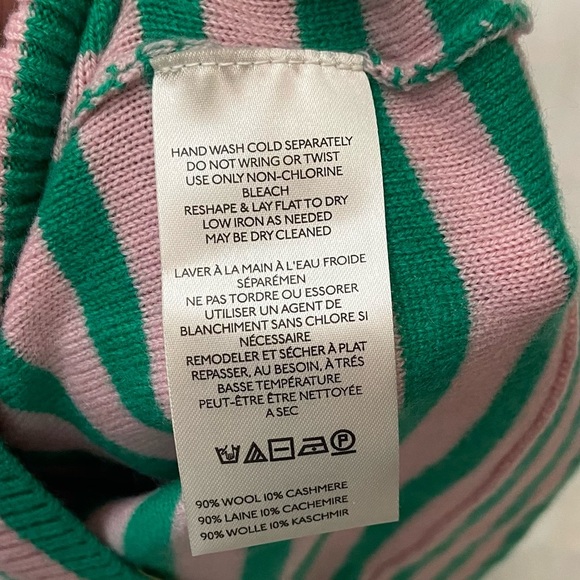 New! Free People nocturnal stripe cardi Green Yellow pink Cardigan 2333 - Picture 8 of 11